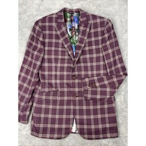 Raphael Wardrobe Design Sport Coat Tailored for Manny‎ Machado Glen Plaid 40R